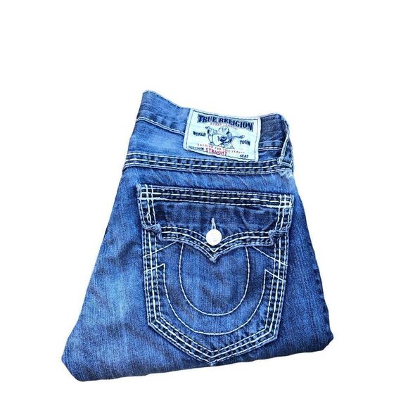 True Religion Jeans Size 30 STRAIGHT Blue - Picture 5 of 8
